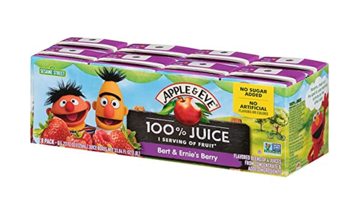 APPLE & EVE 100% Juice Sesame Street Juice Boxes Berry