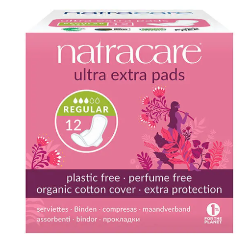 NATRACARE Pads Regular Organic 3 drops With Wings