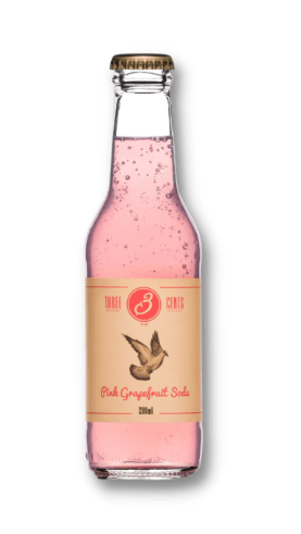 THREE CENTS Pink Grapefruit Soda