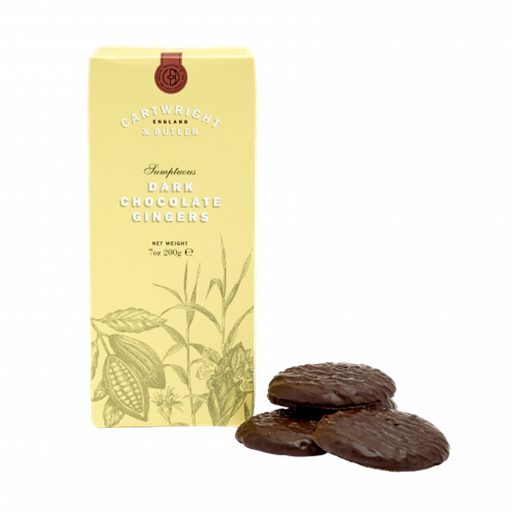 CARTWRIGHT & BUTLER Dark Chocolate Ginger thins [tin]