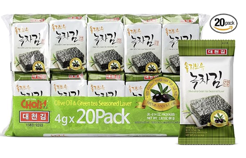 DAECHUN Seeweed snacks Sea salt & Green Tea