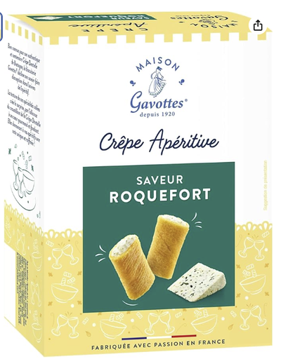 MAISON GAVOTTES Crepe aperitives with roquefort