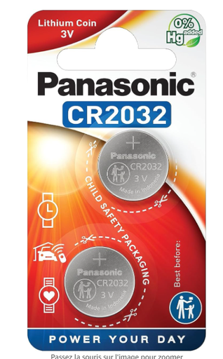 PANASONIC Flat battery CR2032 [2units]