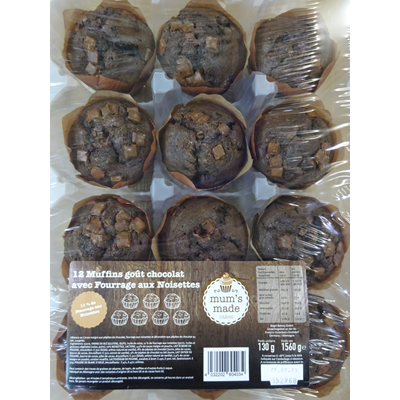 MUM'S Chocolate Muffins Stuffed Hazelnuts