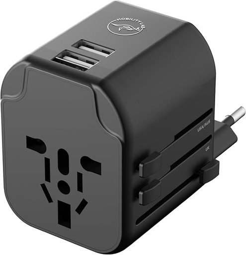 MOBILITY European Travel Adapter Plug [200 Countries]