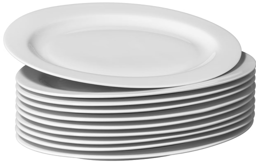 Plate White Porcelain Professional Tray [35.5x24.5cm]