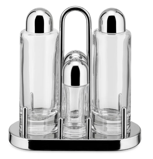 ALESSI Condiment Set (Pepper, Salt, Oil & Vinegar)