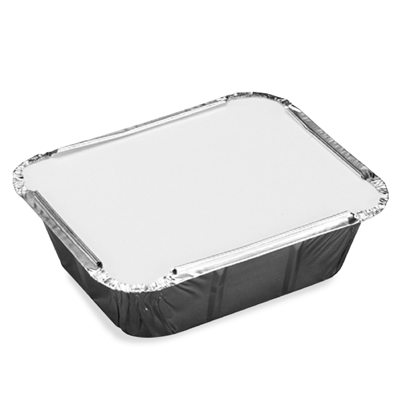 Aluminium Baking Tray Disposable + Lids [14.2 x 11.6 x 4.1cm]