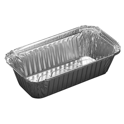 Aluminium Baking Tray Disposable + Lids [19,5 x 10,5 x 4,9cm]