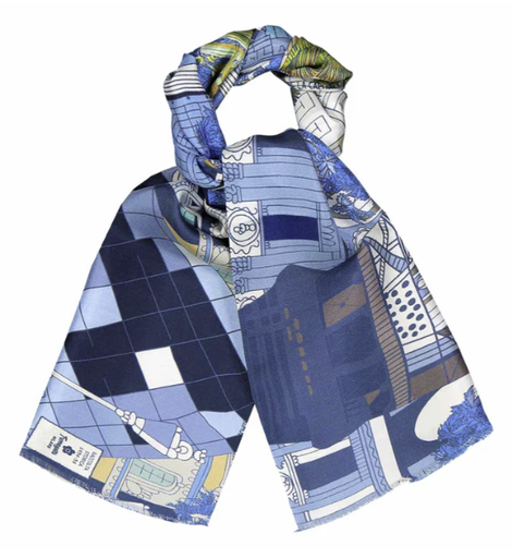 FUMAGALLI Paris sky blue tie scarf